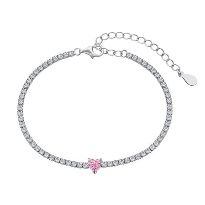 [LORA]0.5 Carat Elegant Romantic Heart Shape Lover Bracelet