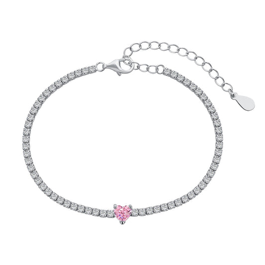 [LORA]0.5 Carat Elegant Romantic Heart Shape Lover Bracelet