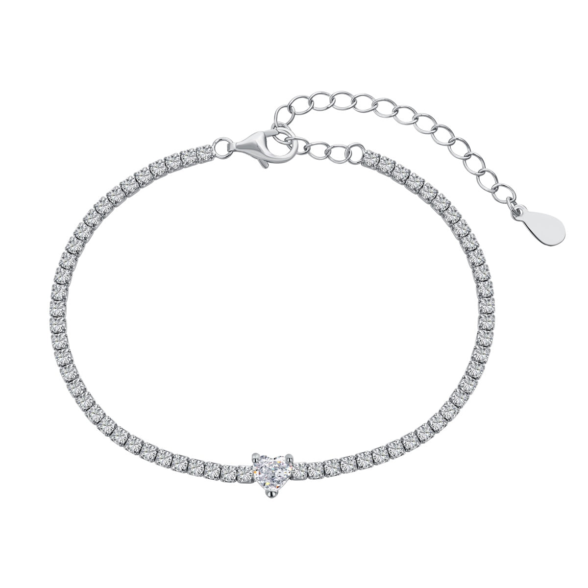 [LORA]0.5 Carat Elegant Romantic Heart Shape Lover Bracelet