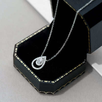 [LORA]Sparkling Pear Cut Necklace