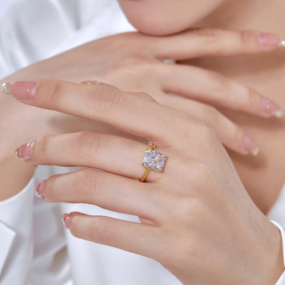 [LORA]4.0 Carat Ornate Enchanting Radiand Cut Banquet Ring