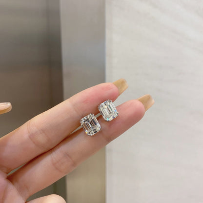 [LORA]Dazzling Square Shape Earrings