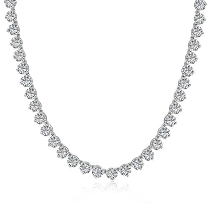 [LORA]Ornate Heart Cut Tennis Necklace
