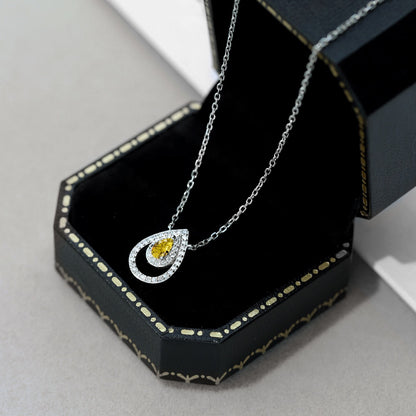 [LORA]Sparkling Pear Cut Necklace
