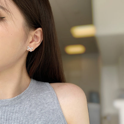 [LORA]Dainty Bow Shape Earrings