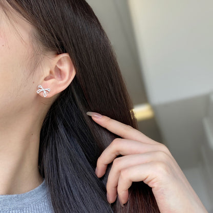 [LORA]Dainty Bow Shape Earrings