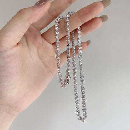 [LORA]Ornate Heart Cut Tennis Necklace