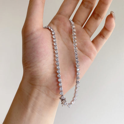 [LORA]Ornate Heart Cut Tennis Necklace