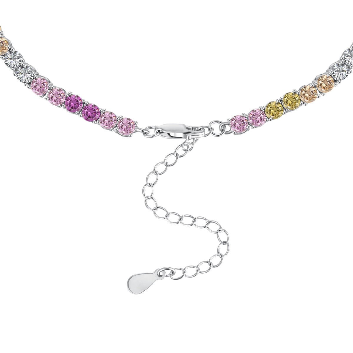 [LORA]Delicate Colorful Tennis Necklace