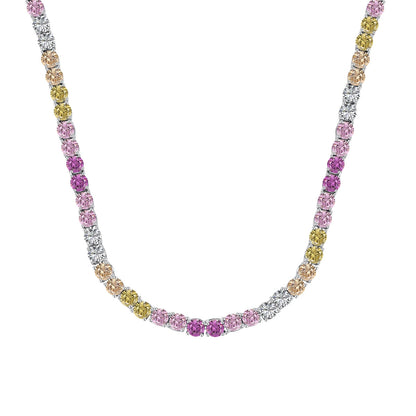 [LORA]Delicate Colorful Tennis Necklace