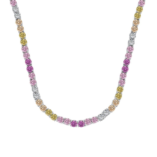 [LORA]Delicate Colorful Tennis Necklace