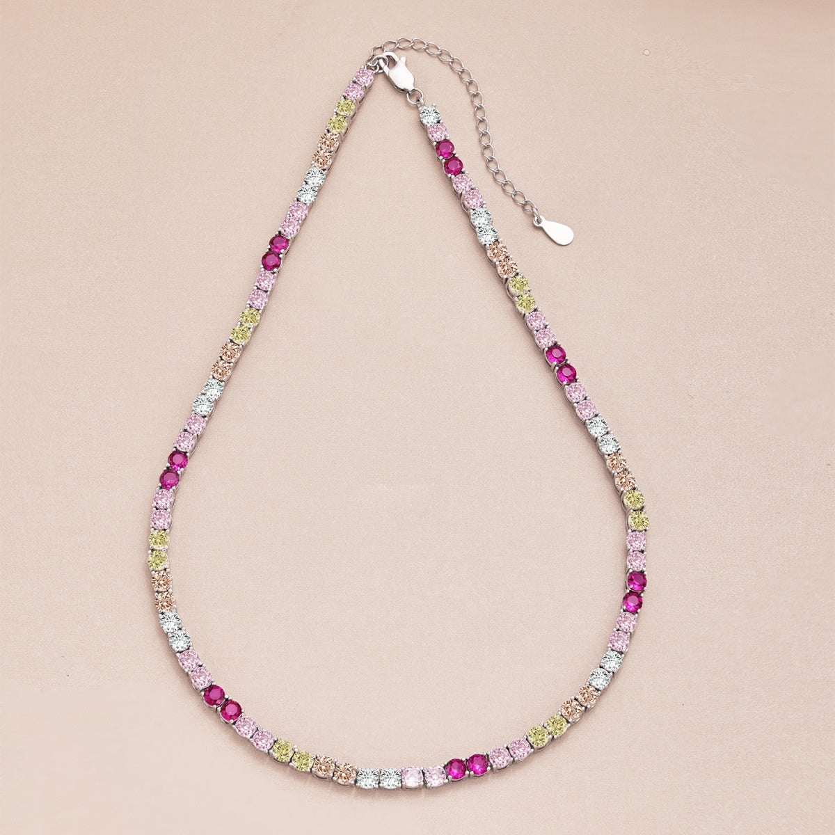 [LORA]Delicate Colorful Tennis Necklace