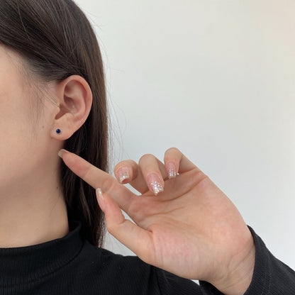 [LORA]Sparkling Colorful Round Shape Earrings