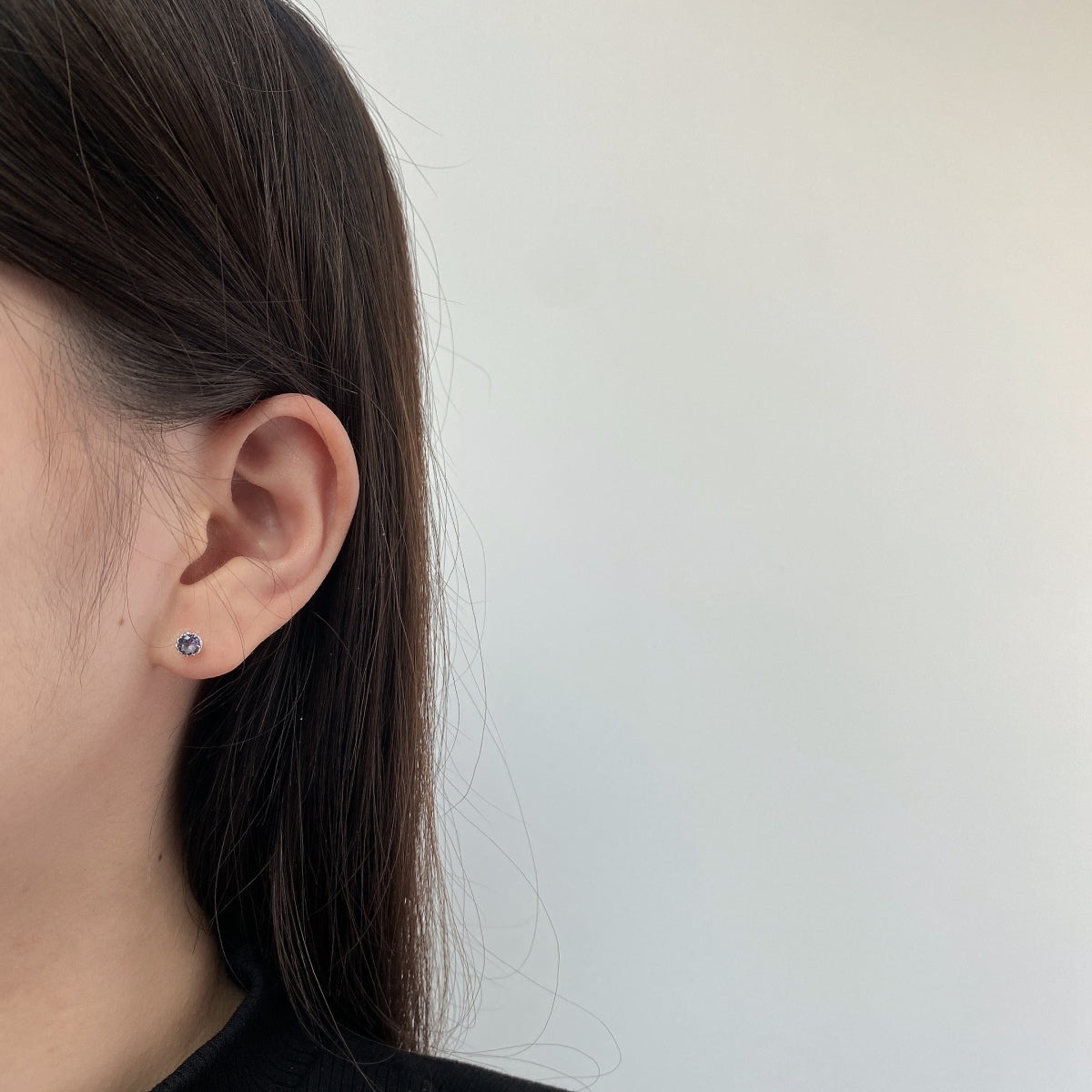 [LORA]Sparkling Colorful Round Shape Earrings