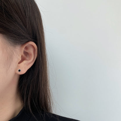 [LORA]Sparkling Colorful Round Shape Earrings