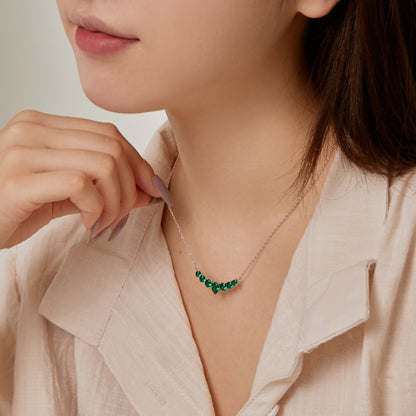 [LORA]Dainty Colorful Heart Necklace