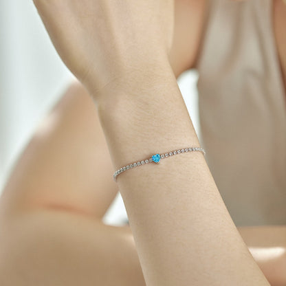 [LORA]0.5 Carat Elegant Romantic Heart Shape Lover Bracelet