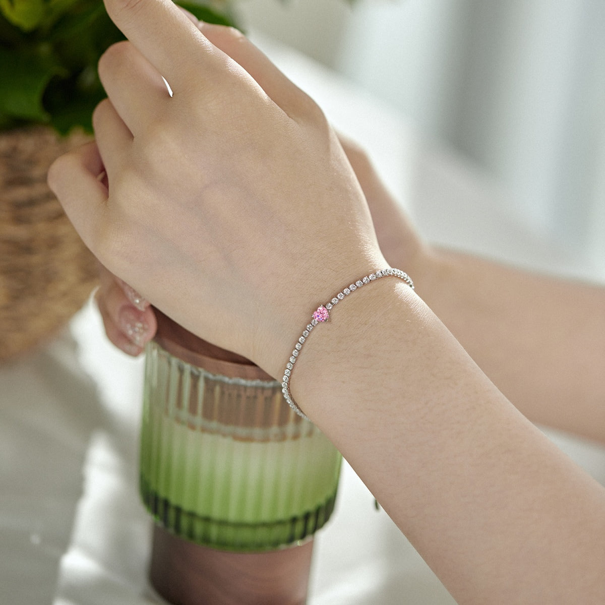[LORA]0.5 Carat Elegant Romantic Heart Shape Lover Bracelet
