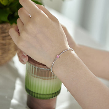 [LORA]0.5 Carat Elegant Romantic Heart Shape Lover Bracelet