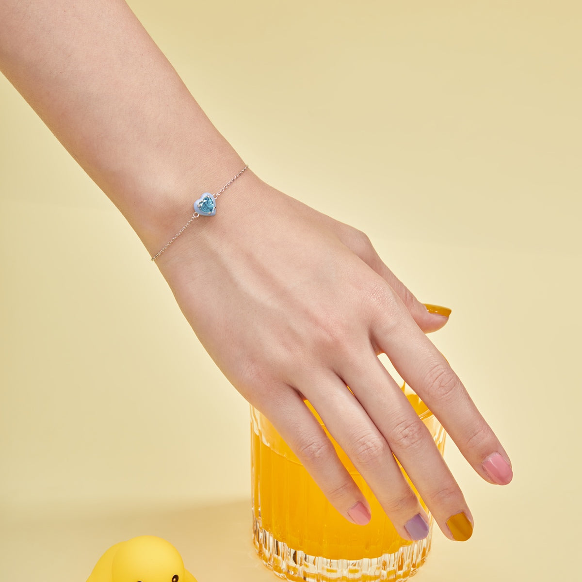 [LORA]Sparkling Romantic Heart Shape Lover Bracelet