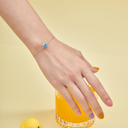 [LORA]Sparkling Romantic Heart Shape Lover Bracelet