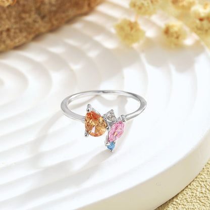 [LORA]Radiant Colorful Multi Cut Daily Ring