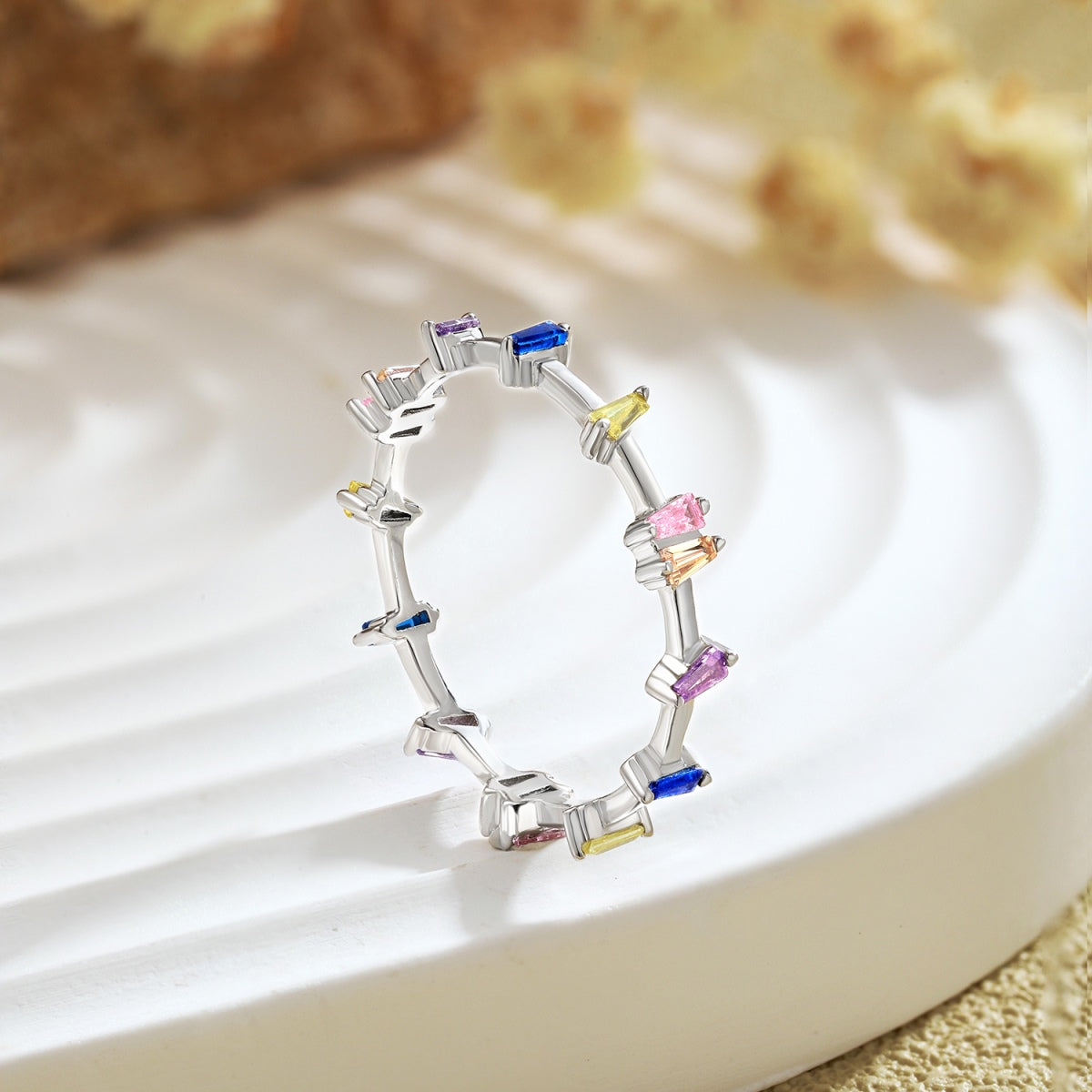 [LORA]Unique Trapezoid Cut Daily Ring