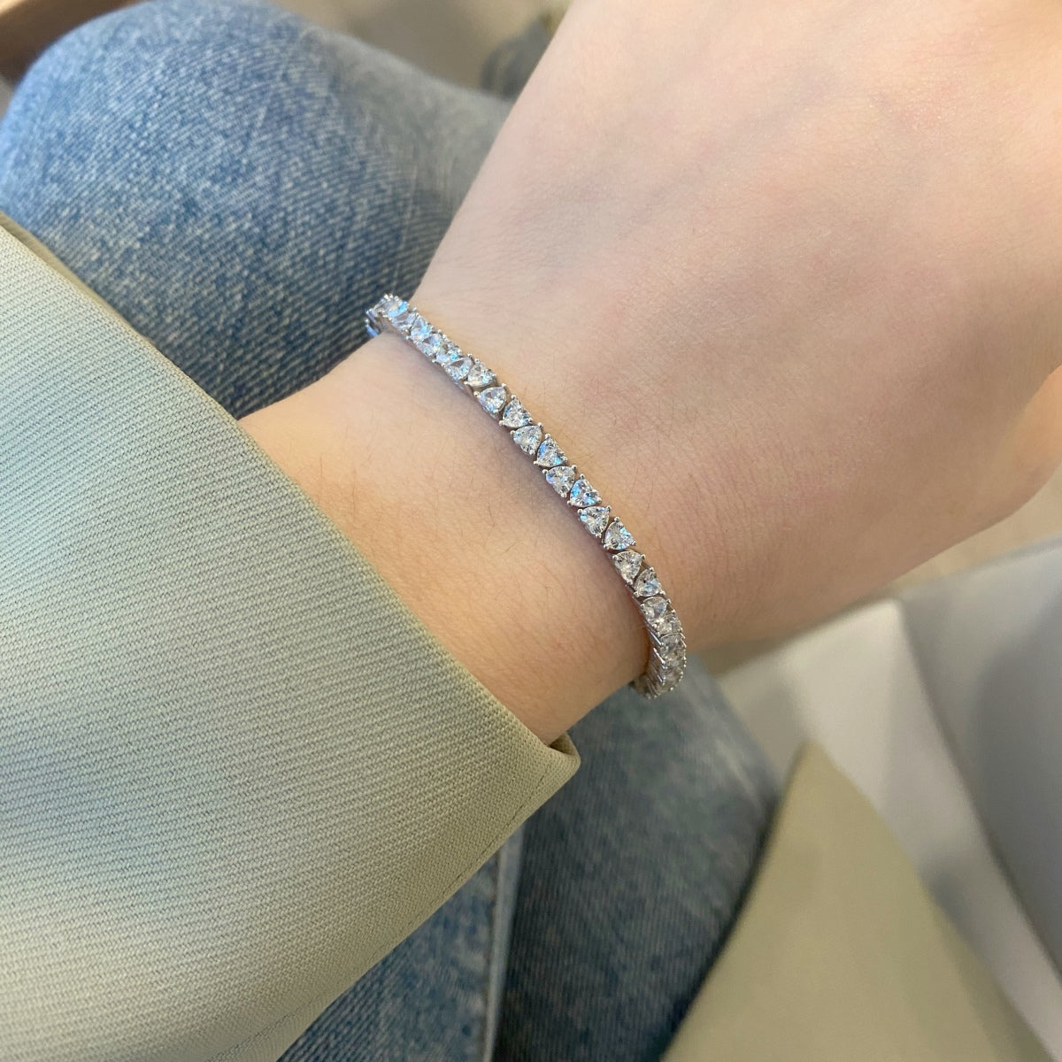 [LORA]Dazzling Romantic Heart Shape Lover Bracelet