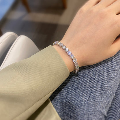 [LORA]0.75 Carat Dazzling Round Cut Wedding Bracelet