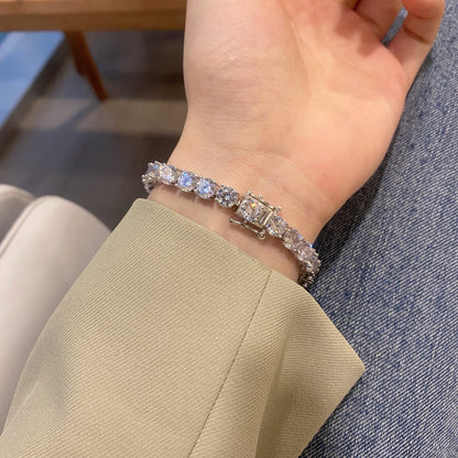 [LORA]0.75 Carat Dazzling Round Cut Wedding Bracelet