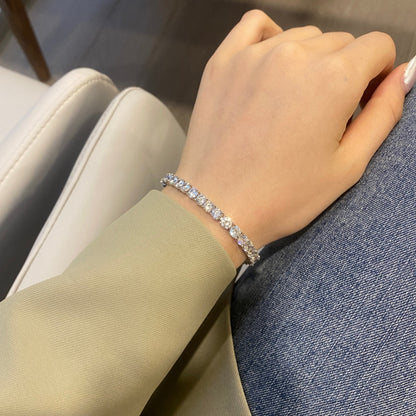 [LORA]Ornate Sparkling Round Cut Wedding Bracelet