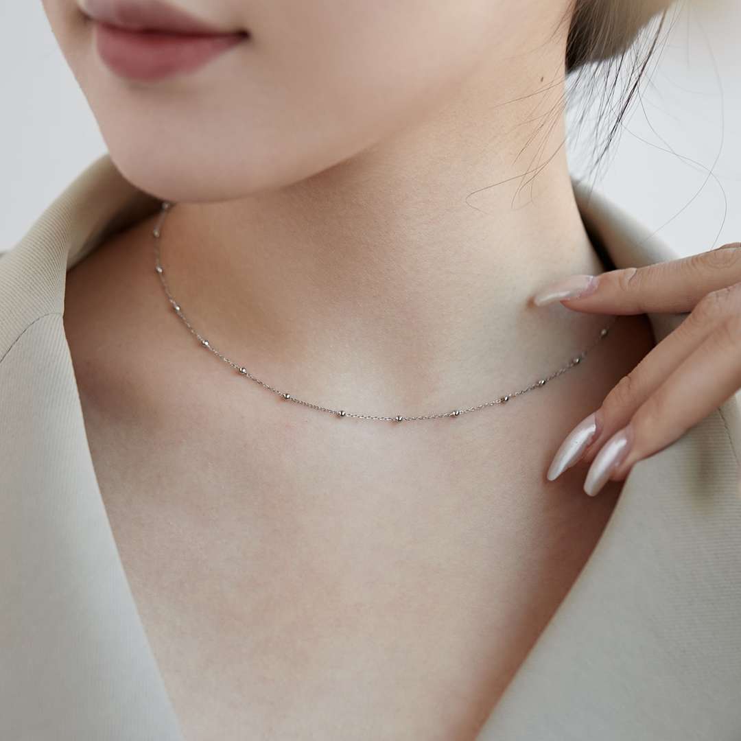 [LORA]Small Bead Clavicle Chain Simple Necklace