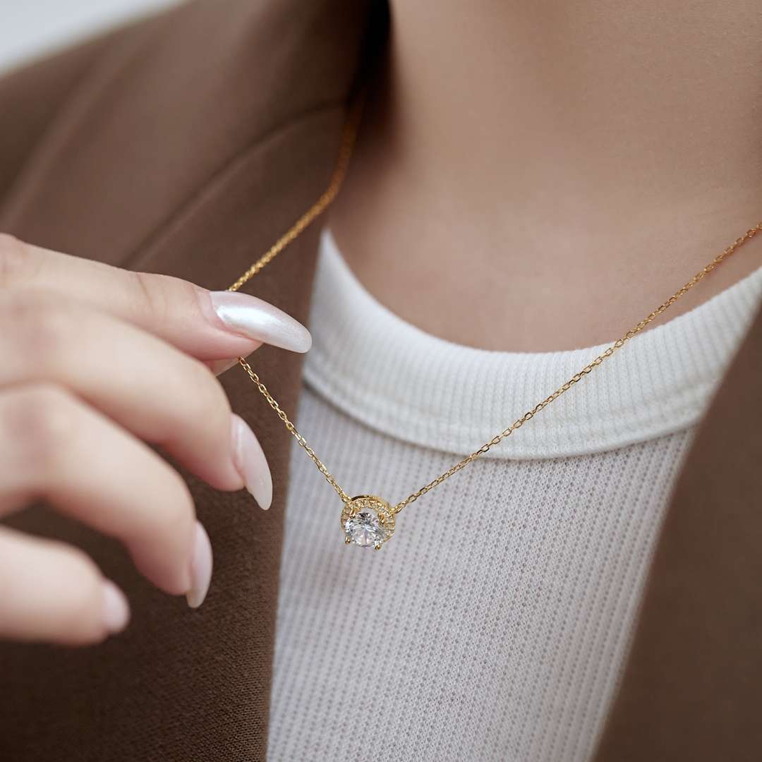 [LORA]Luxurious Round Cut Necklace