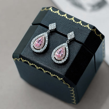 [LORA]Ornate Delicate Water Drop Shape Banquet Earrings