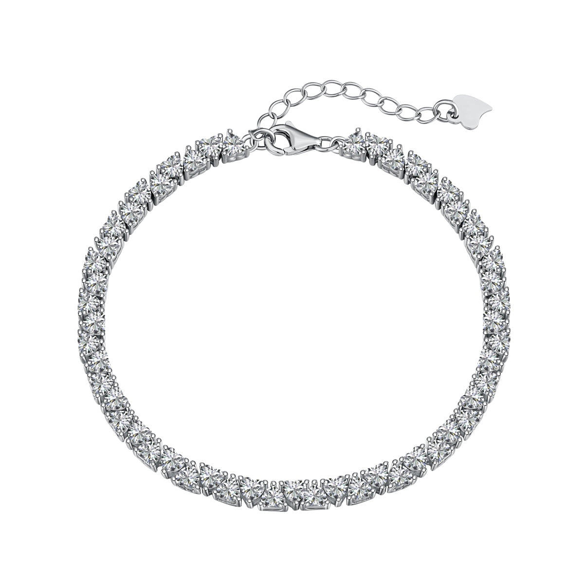 [LORA]Dazzling Romantic Heart Shape Lover Bracelet
