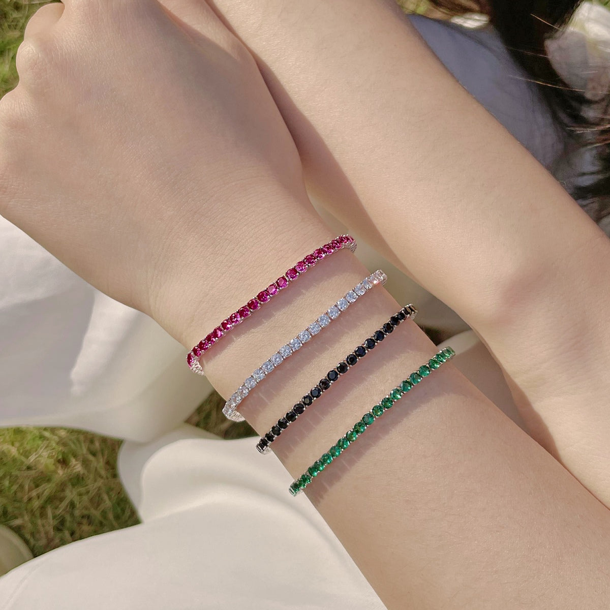 [LORA]Radiant Colorful Round Cut Party Bracelet