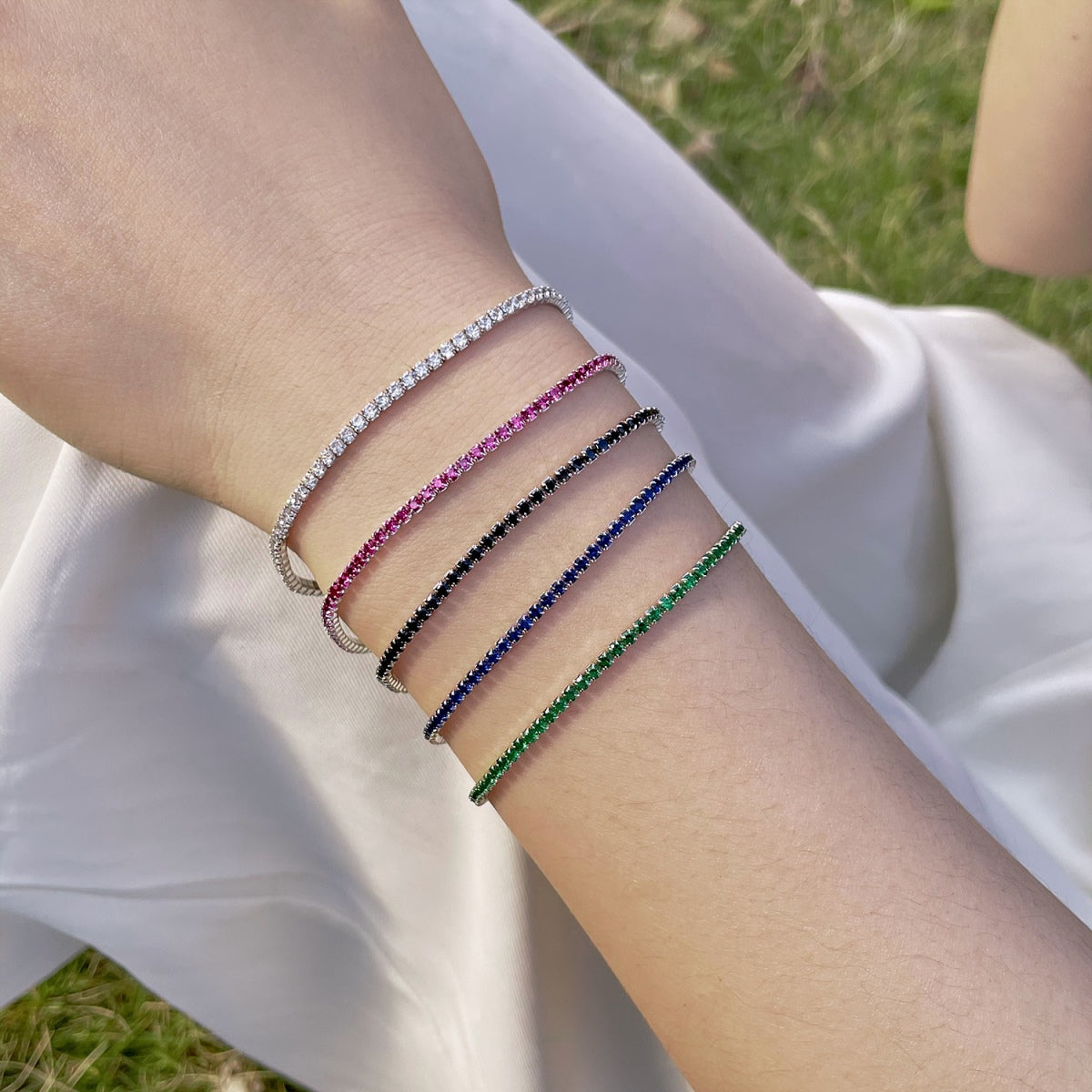 [LORA]Radiant Colorful Round Cut Party Bracelet