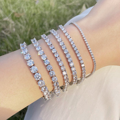 [LORA]Luxurious Ornate Round Cut Tennis Bracelet