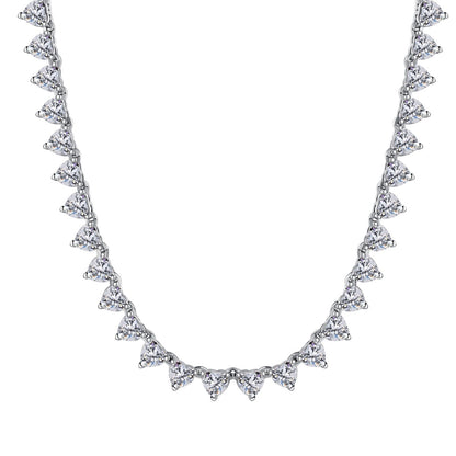 [LORA]Ornate Heart Cut Tennis Necklace