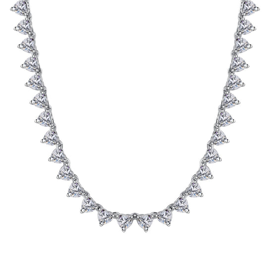 [LORA]Ornate Heart Cut Tennis Necklace
