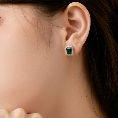 [LORA]Luxurious Dainty Emerald Cut Banquet Earrings