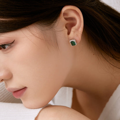 [LORA]Luxurious Dainty Emerald Cut Banquet Earrings