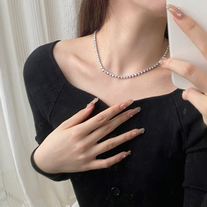 [LORA]Ornate Heart Cut Tennis Necklace