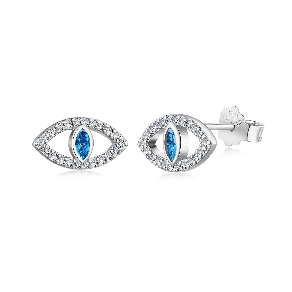 [LORA]Blue Devil Eyes Hollow Stud Earrings