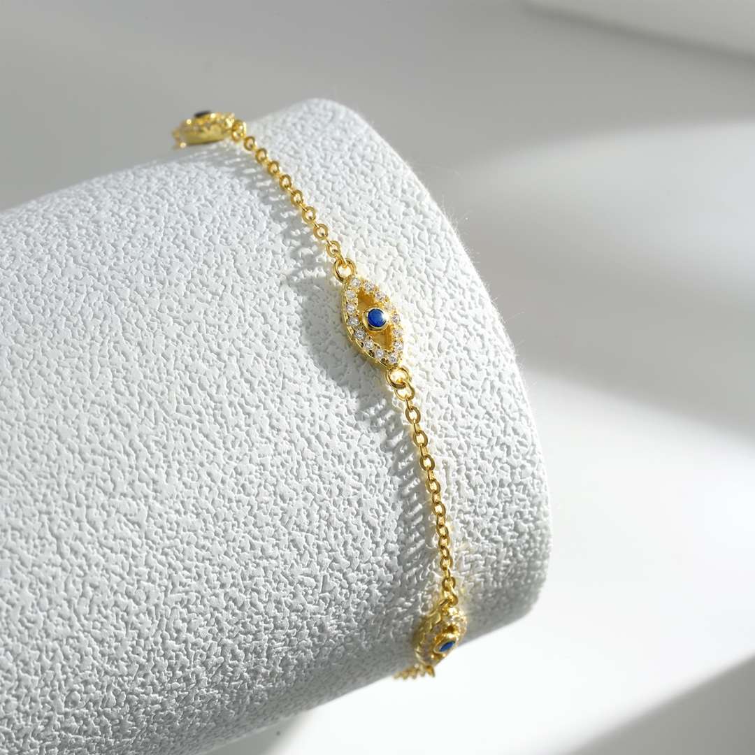 [LORA]Evil Eye Shape Pendent Necklace
