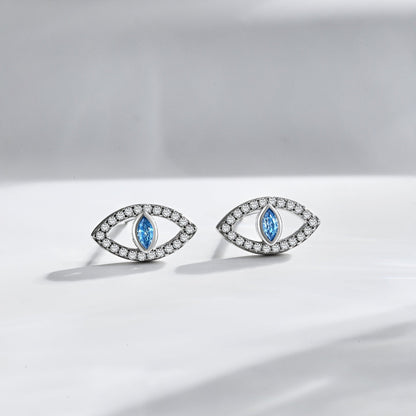 [LORA]Blue Devil Eyes Hollow Stud Earrings