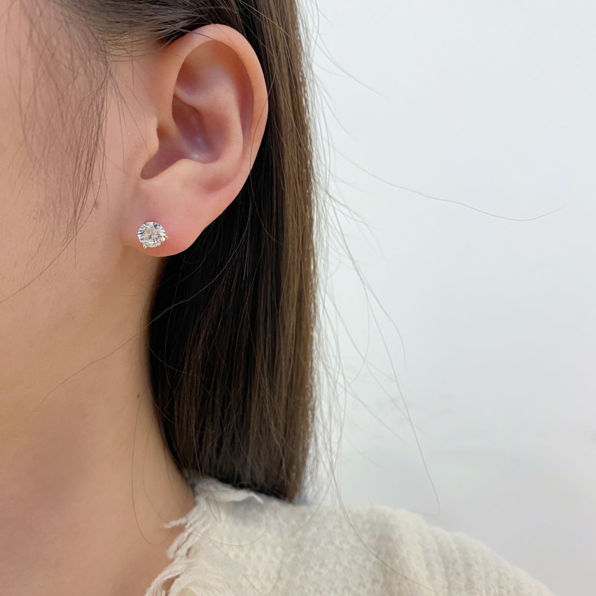 [LORA]Dainty Round Shape Earrings