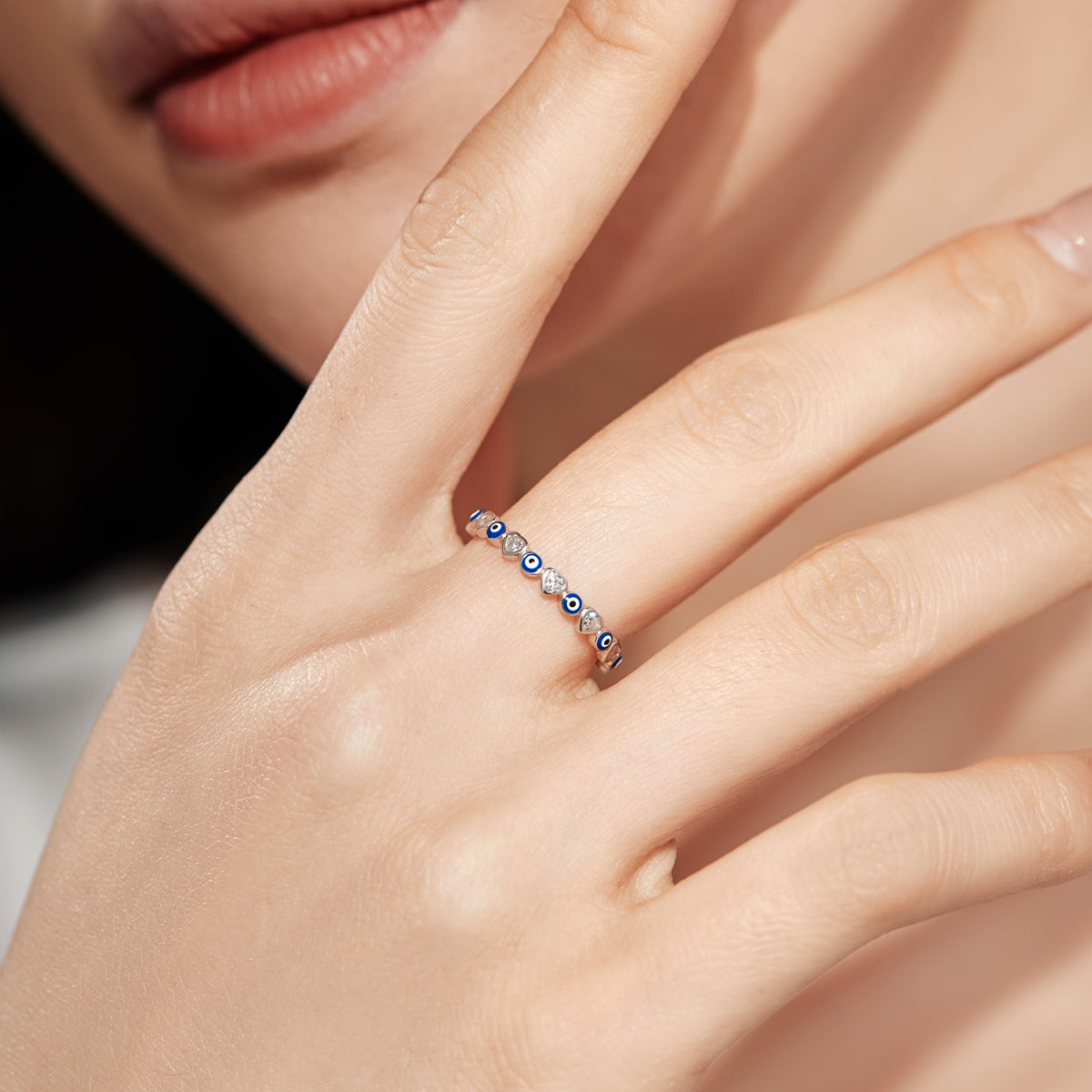 [LORA]Radiant Colorful Round Shape Daily Ring