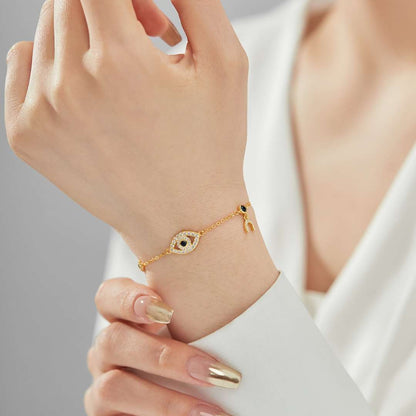 [LORA]Dainty Eye Shape Necklace