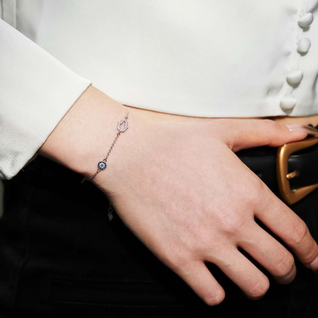 [LORA]Gost Shape & Round Shape Necklace